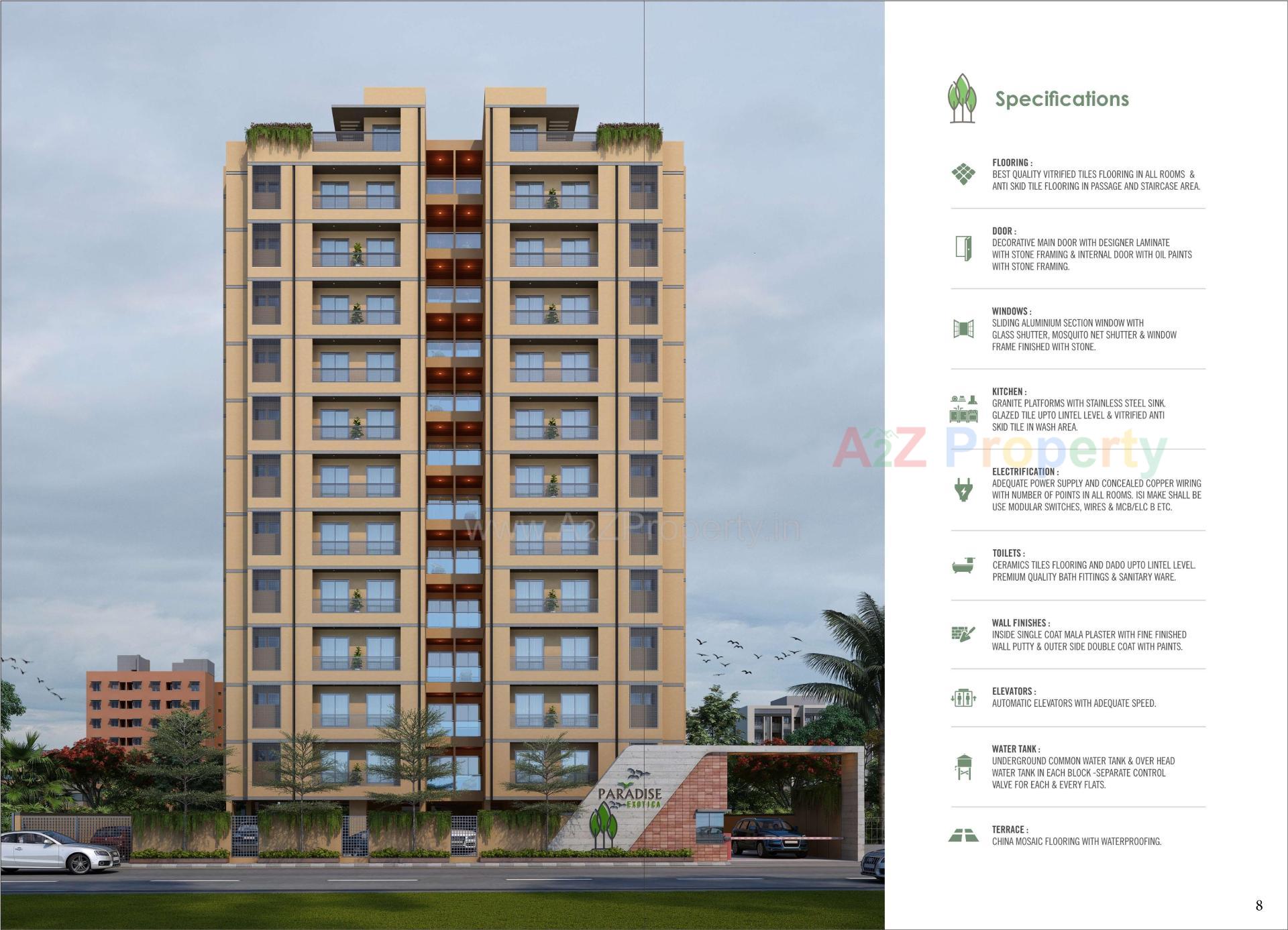 3D Elevation of real estate project Paradise Exotica located at Sarkhej, Ahmedabad, Gujarat