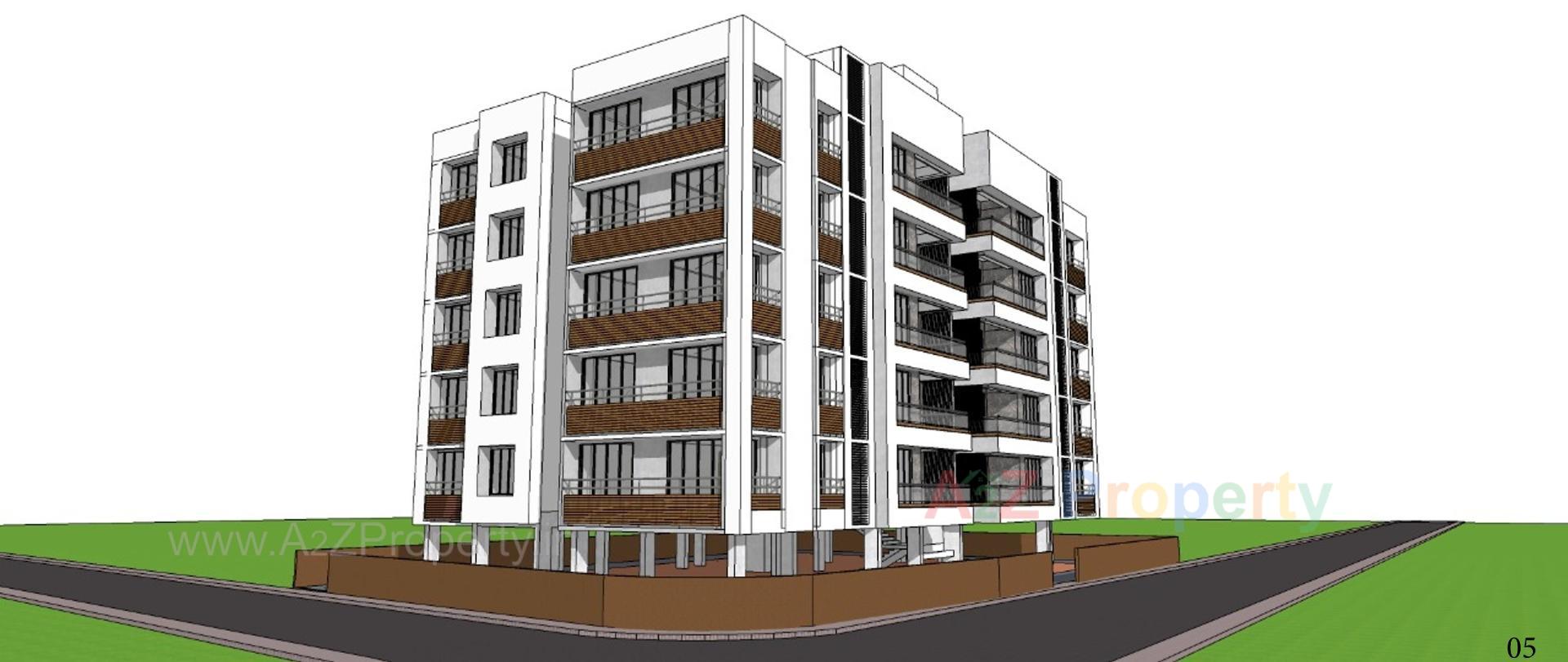 3D Elevation of real estate project Param Abode located at Kochrab, Ahmedabad, Gujarat