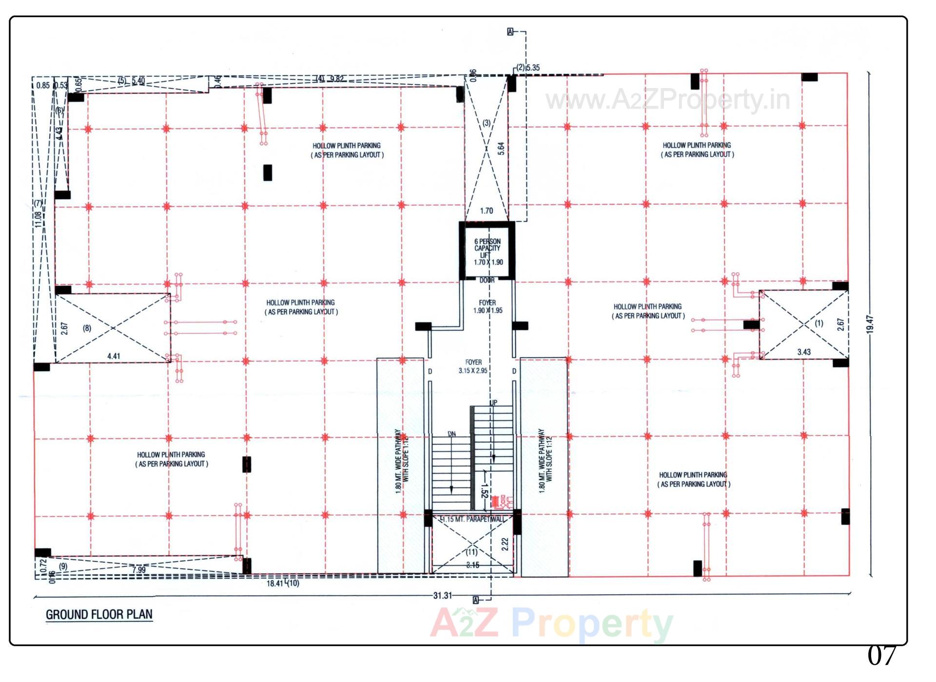 Layout of real estate project Param Abode located at Kochrab, Ahmedabad, Gujarat