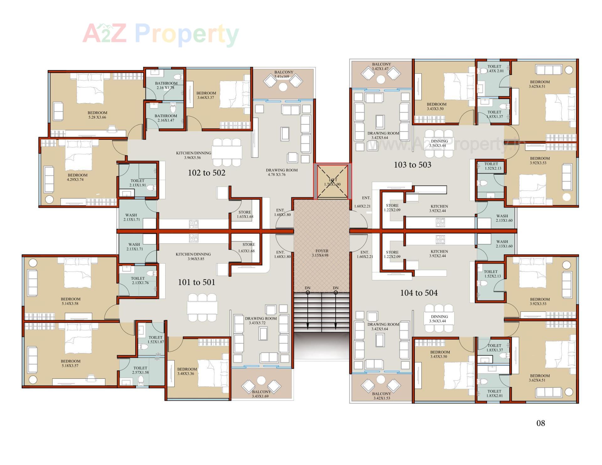 Layout of real estate project Param Abode located at Kochrab, Ahmedabad, Gujarat