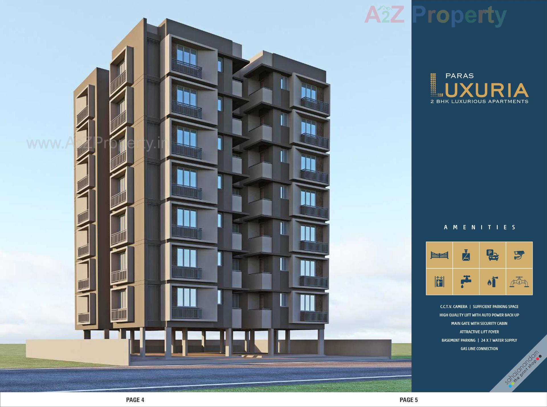3D Elevation of real estate project Paras Luxuria located at Chandkheda, Ahmedabad, Gujarat
