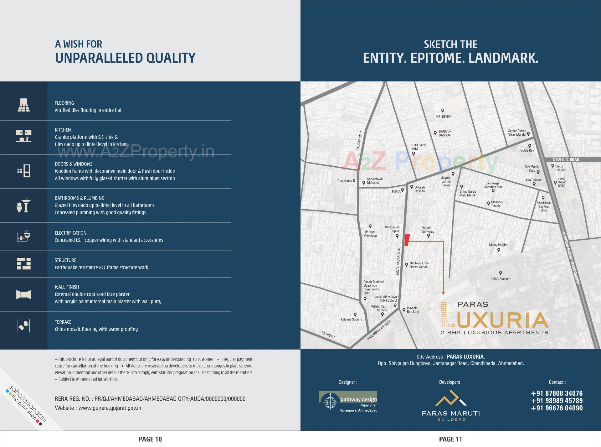  of real estate project Paras Luxuria located at Chandkheda, Ahmedabad, Gujarat