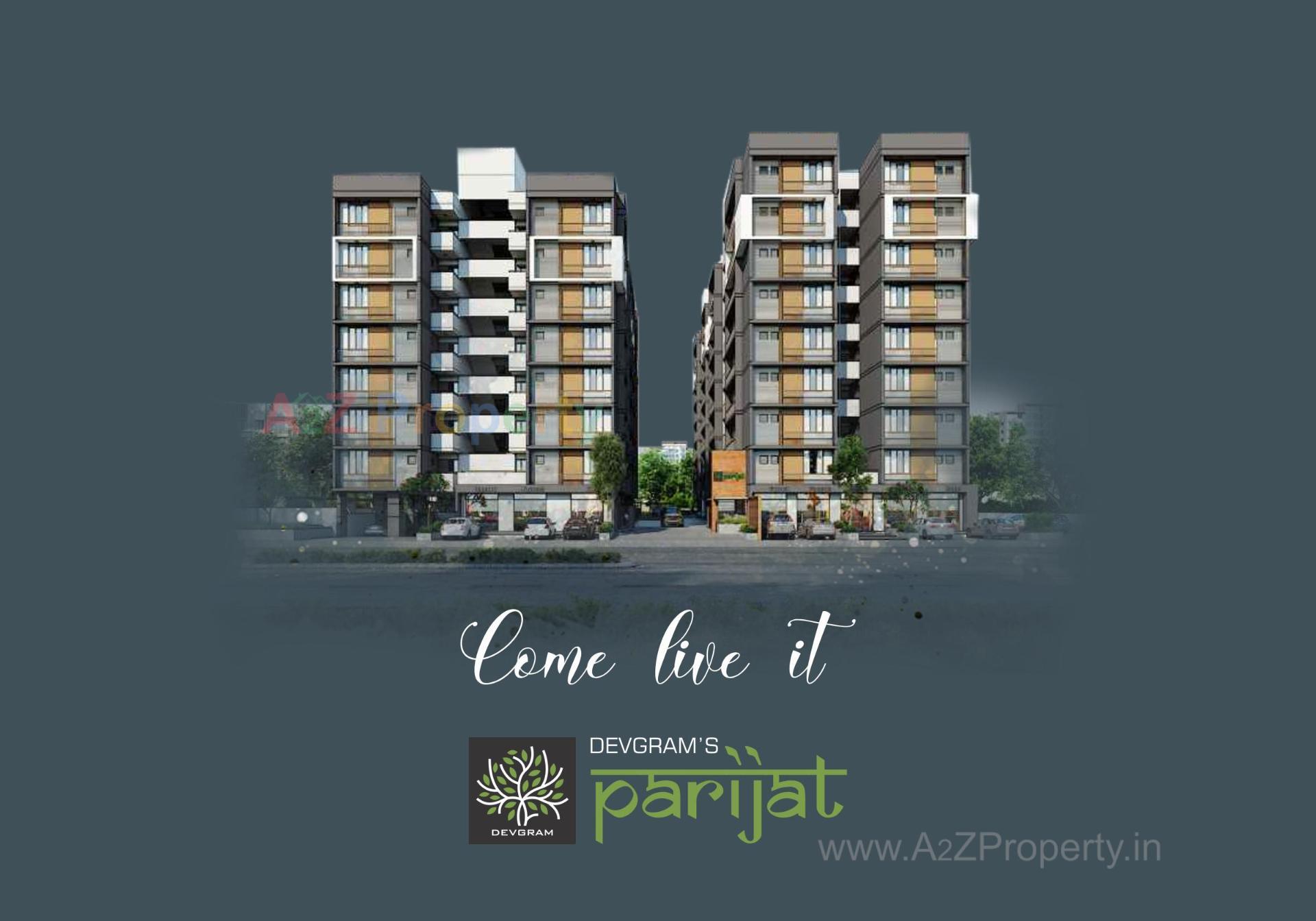 3D Elevation of real estate project Parijat Residency located at Chiloda, Ahmedabad, Gujarat