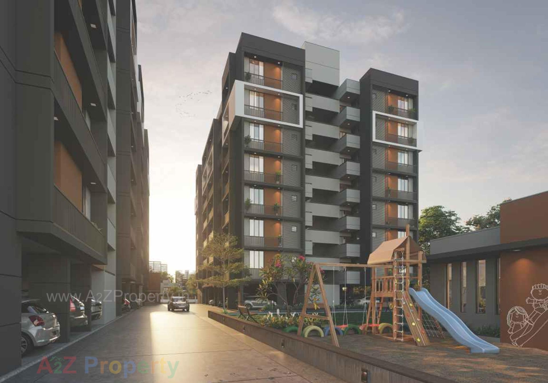 3D Elevation of real estate project Parijat Residency located at Chiloda, Ahmedabad, Gujarat