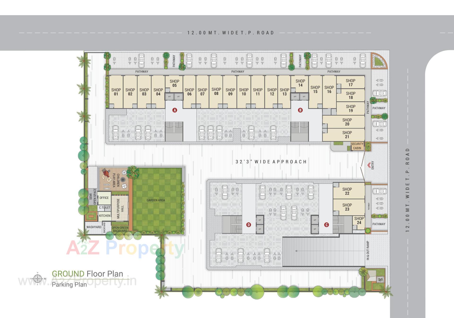 Layout of real estate project Parijat Residency located at Chiloda, Ahmedabad, Gujarat