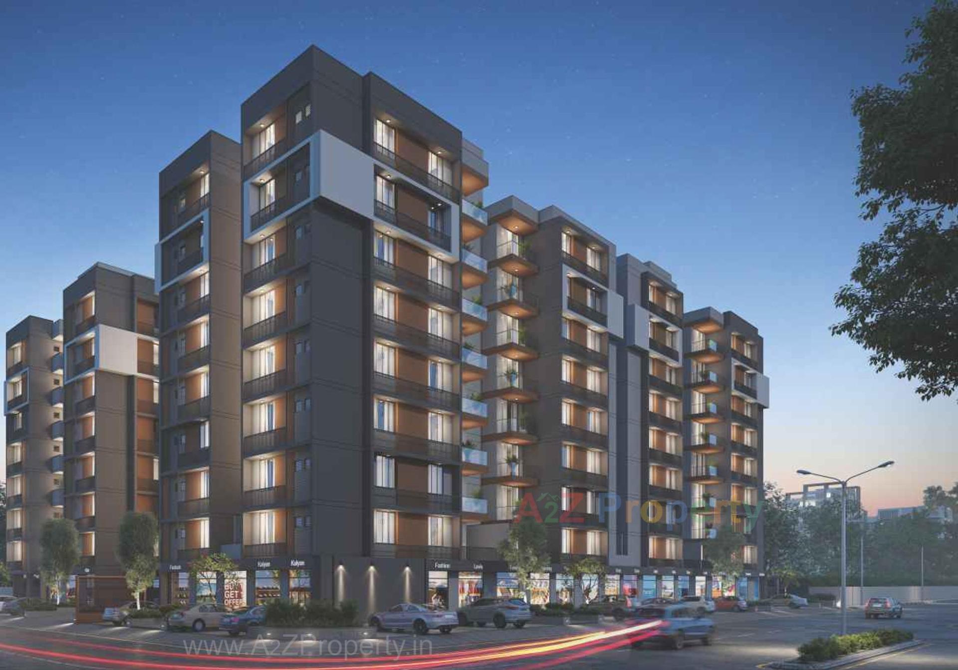 3D Elevation of real estate project Parijat Residency located at Chiloda, Ahmedabad, Gujarat