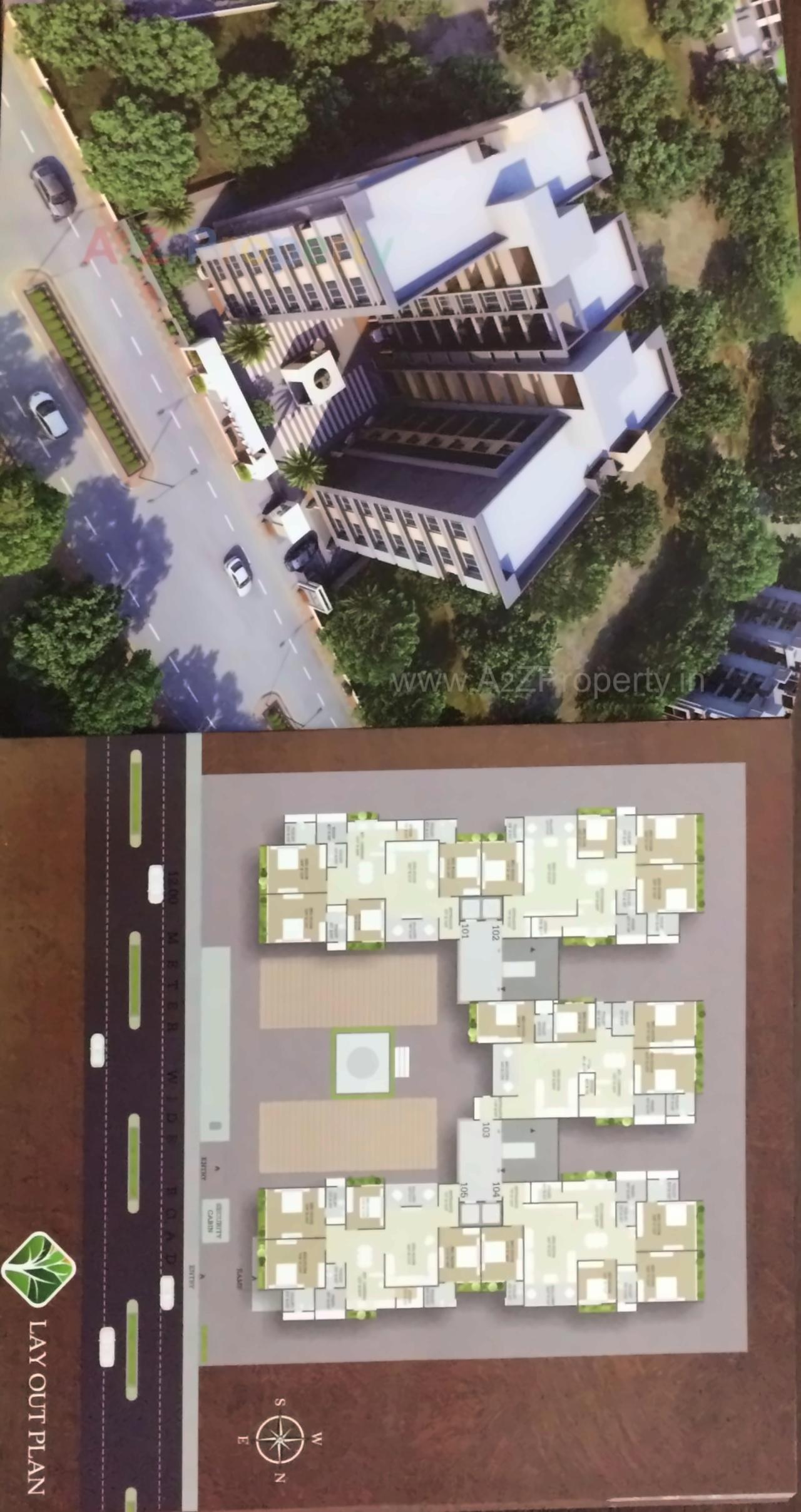 Layout of real estate project Parijat located at City, Ahmedabad, Gujarat