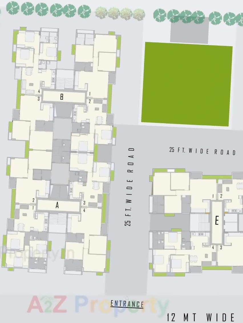 Layout of real estate project Parimal Elegance located at Naroda, Ahmedabad, Gujarat