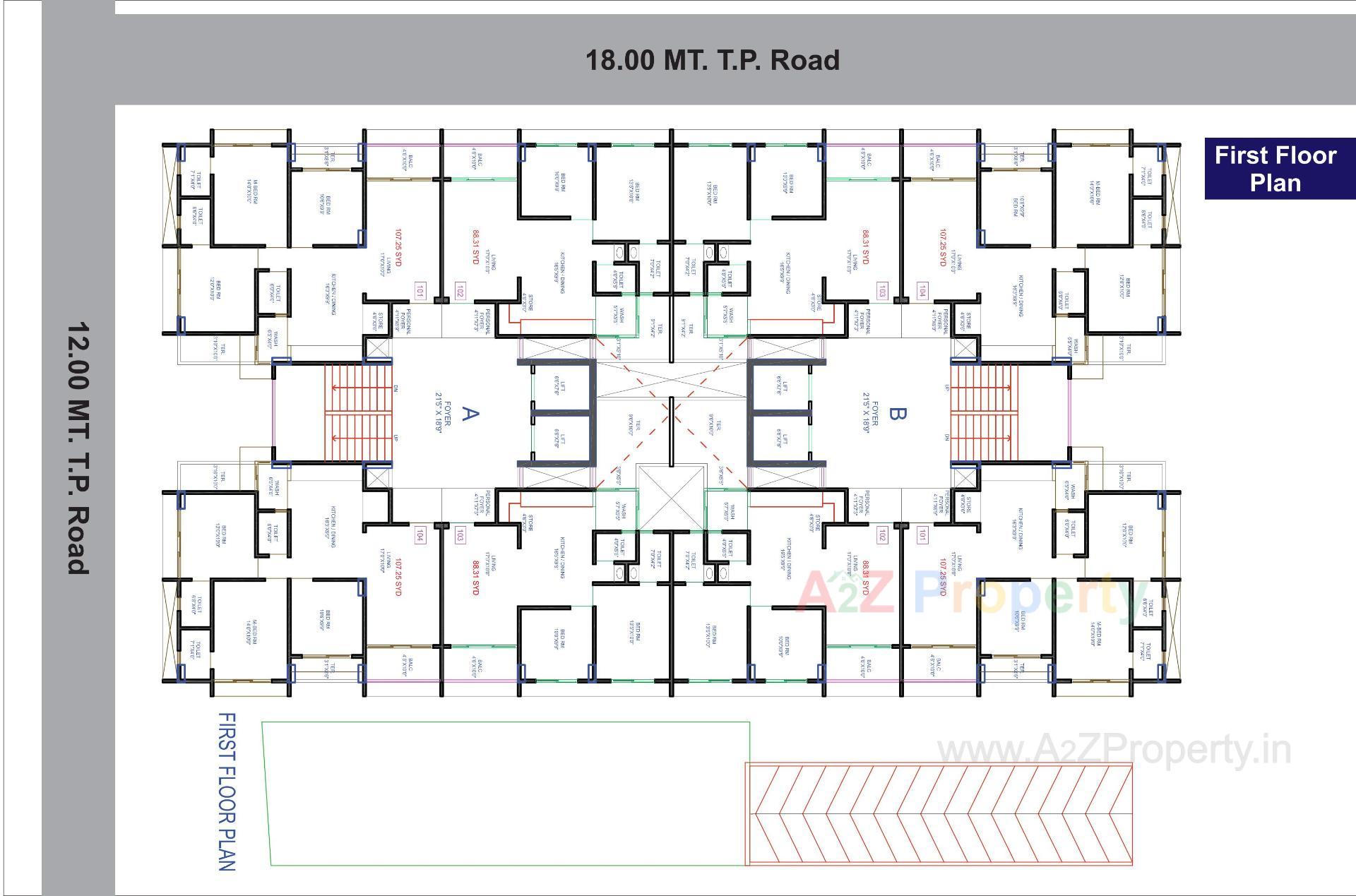 Layout of real estate project Parimal Empire located at Naroda, Ahmedabad, Gujarat