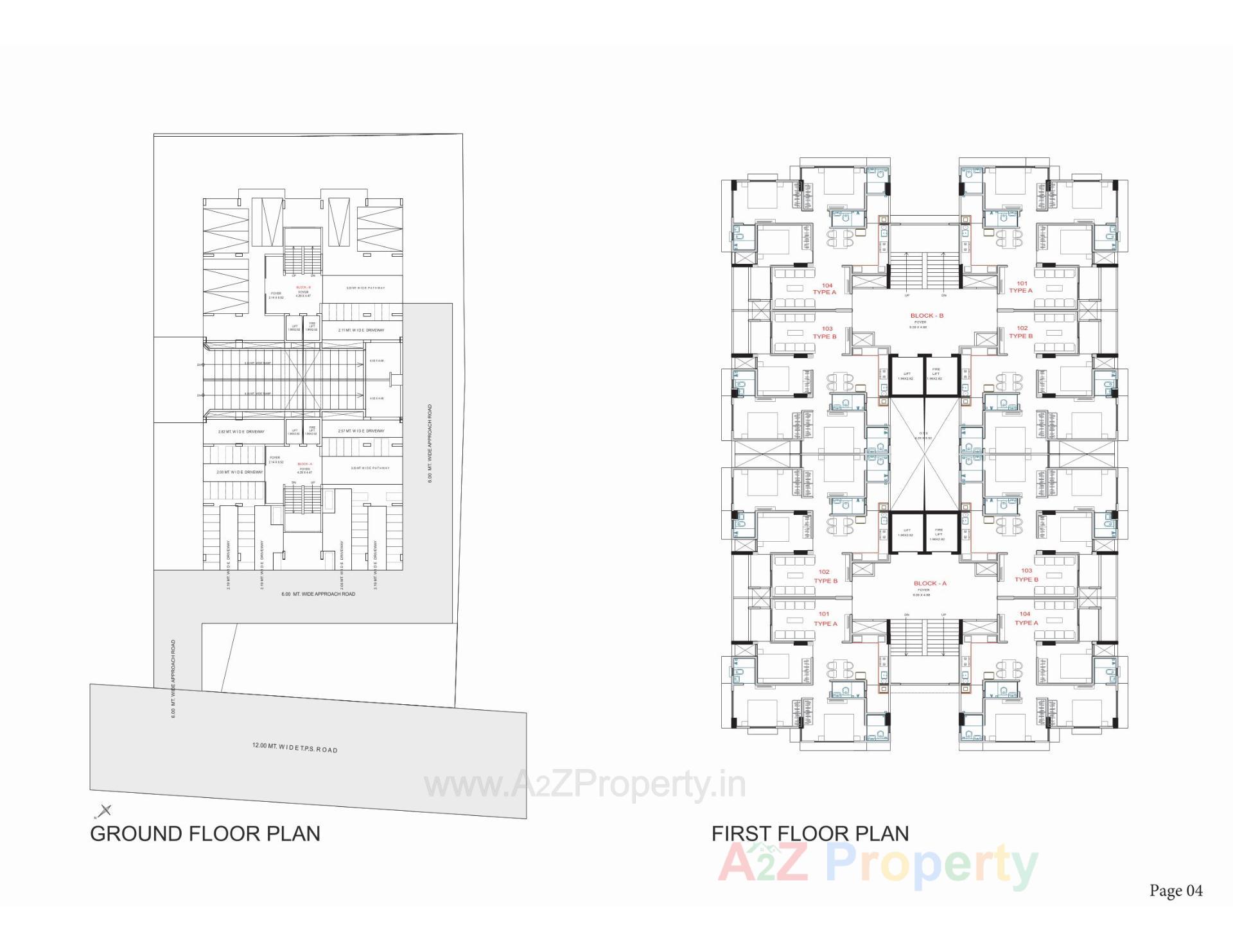 Layout of real estate project Parisar 80 located at Bopal, Ahmedabad, Gujarat