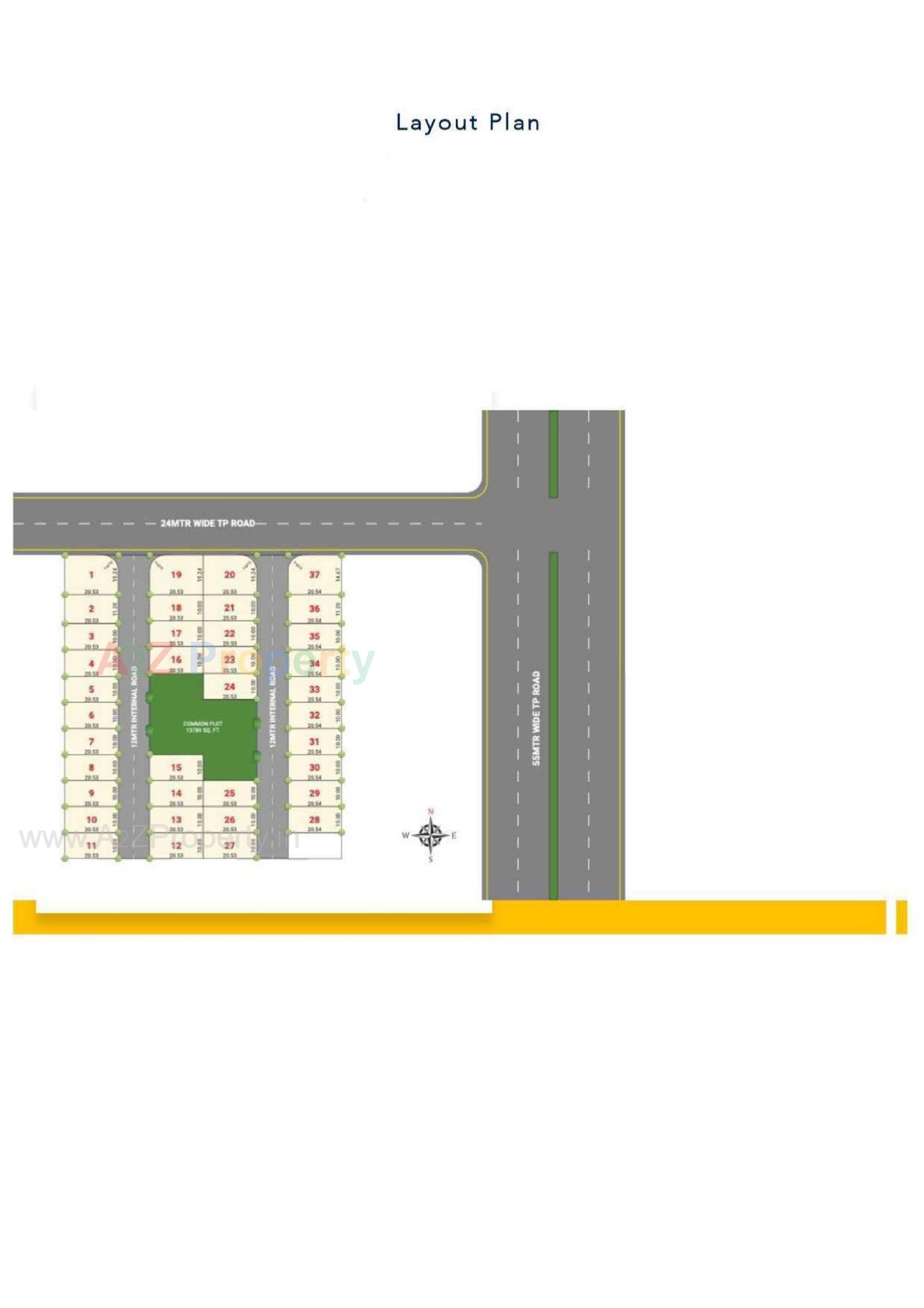 Layout of real estate project Park View located at Kadipur, Ahmedabad, Gujarat