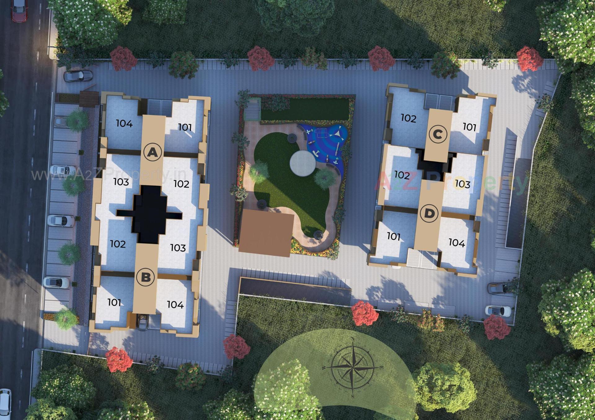 Layout of real estate project Parkview Kadamb located at Ahmedabad, Ahmedabad, Gujarat