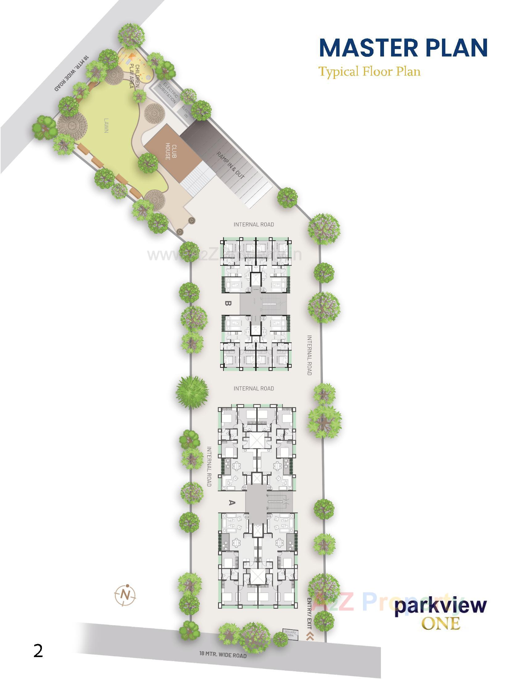Layout of real estate project Parkview One located at Vadaj, Ahmedabad, Gujarat