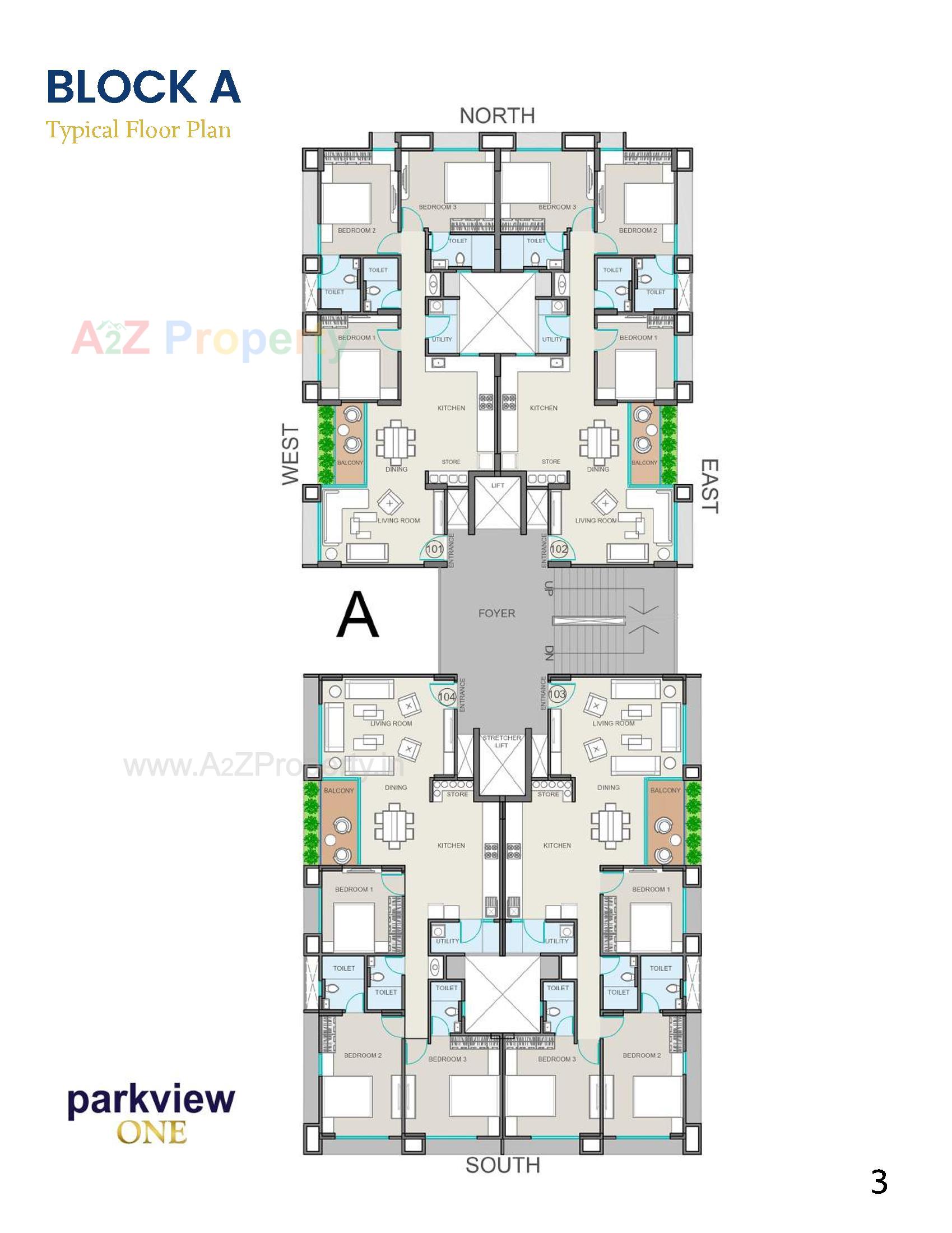 Layout of real estate project Parkview One located at Vadaj, Ahmedabad, Gujarat