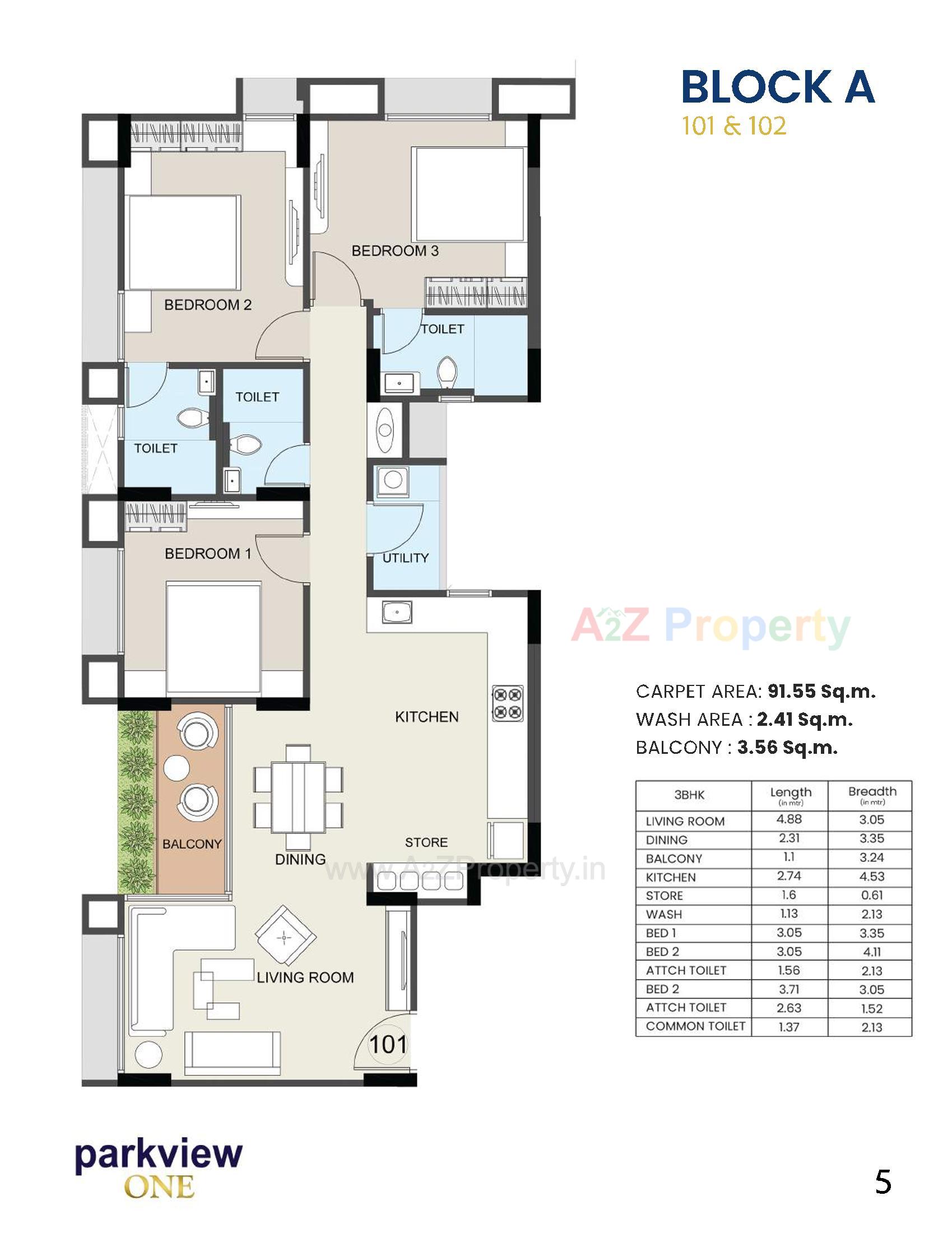 Layout of real estate project Parkview One located at Vadaj, Ahmedabad, Gujarat
