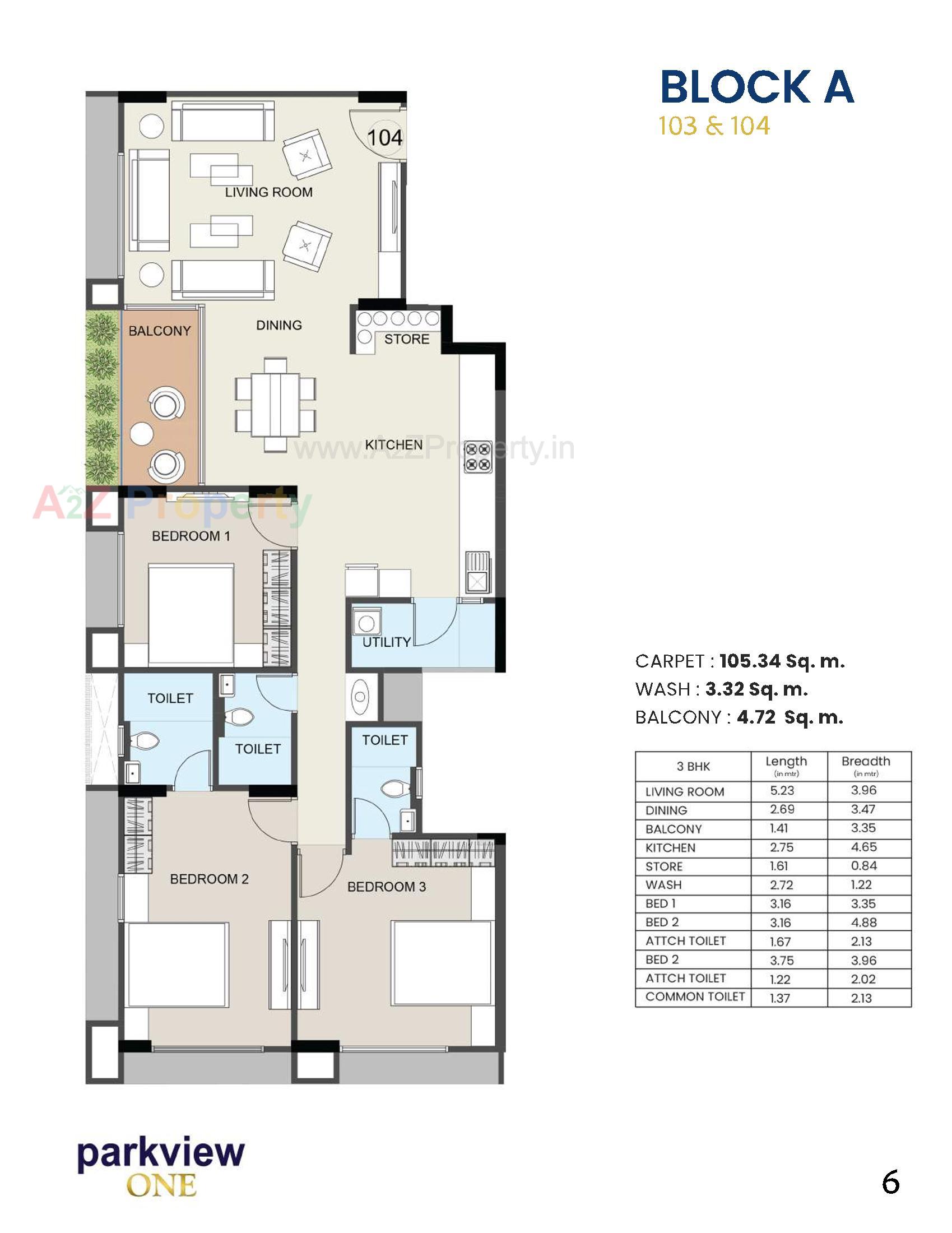 Layout of real estate project Parkview One located at Vadaj, Ahmedabad, Gujarat