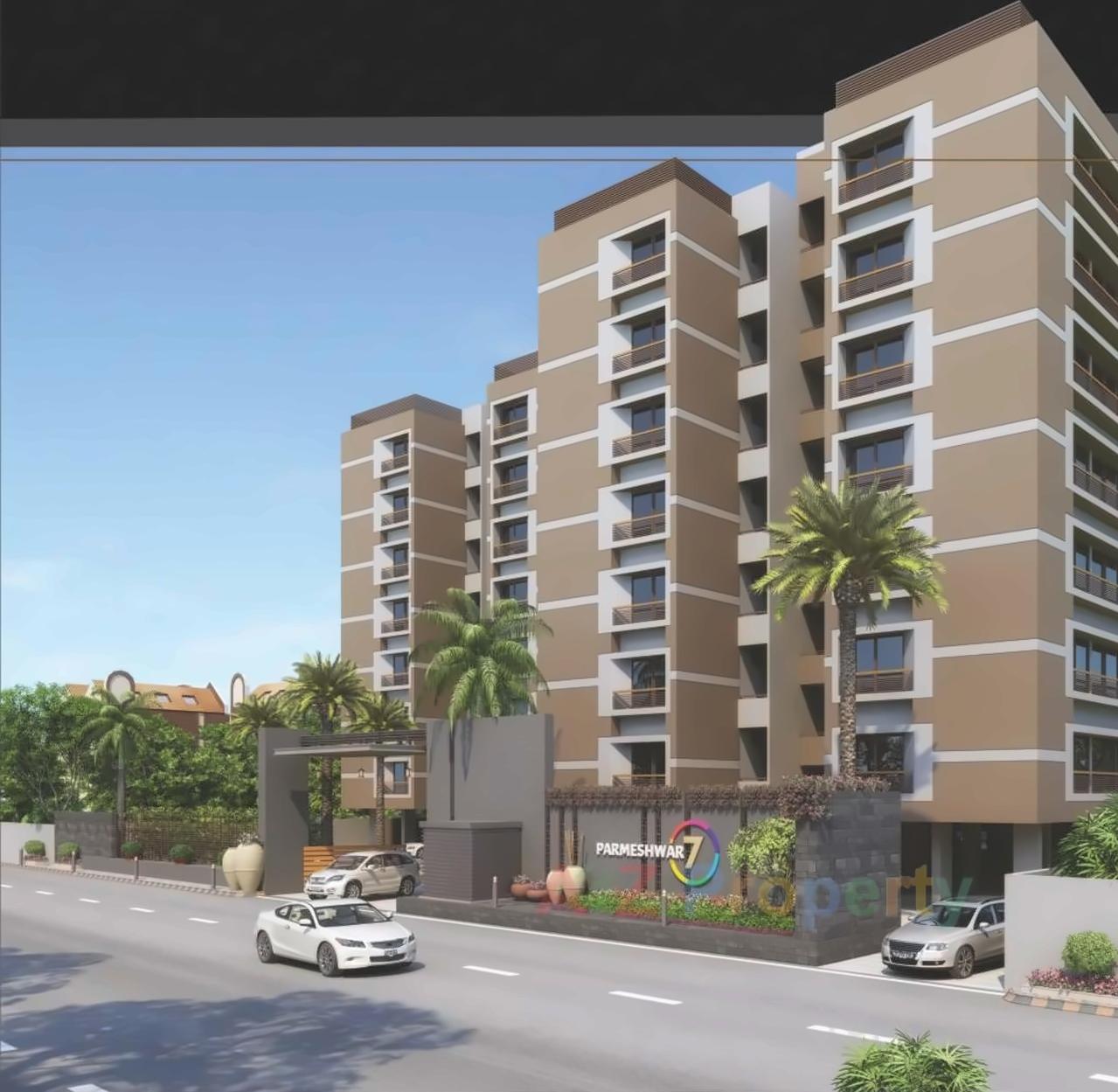 3D Elevation of real estate project Parmeshwar located at Jagatpur, Ahmedabad, Gujarat