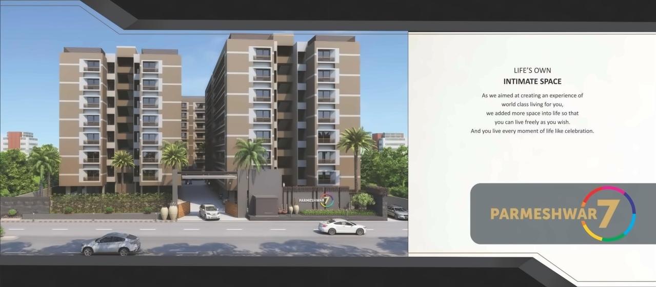 3D Elevation of real estate project Parmeshwar located at Jagatpur, Ahmedabad, Gujarat