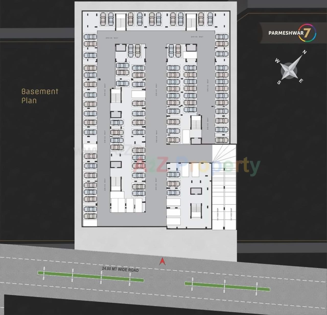 Layout of real estate project Parmeshwar located at Jagatpur, Ahmedabad, Gujarat