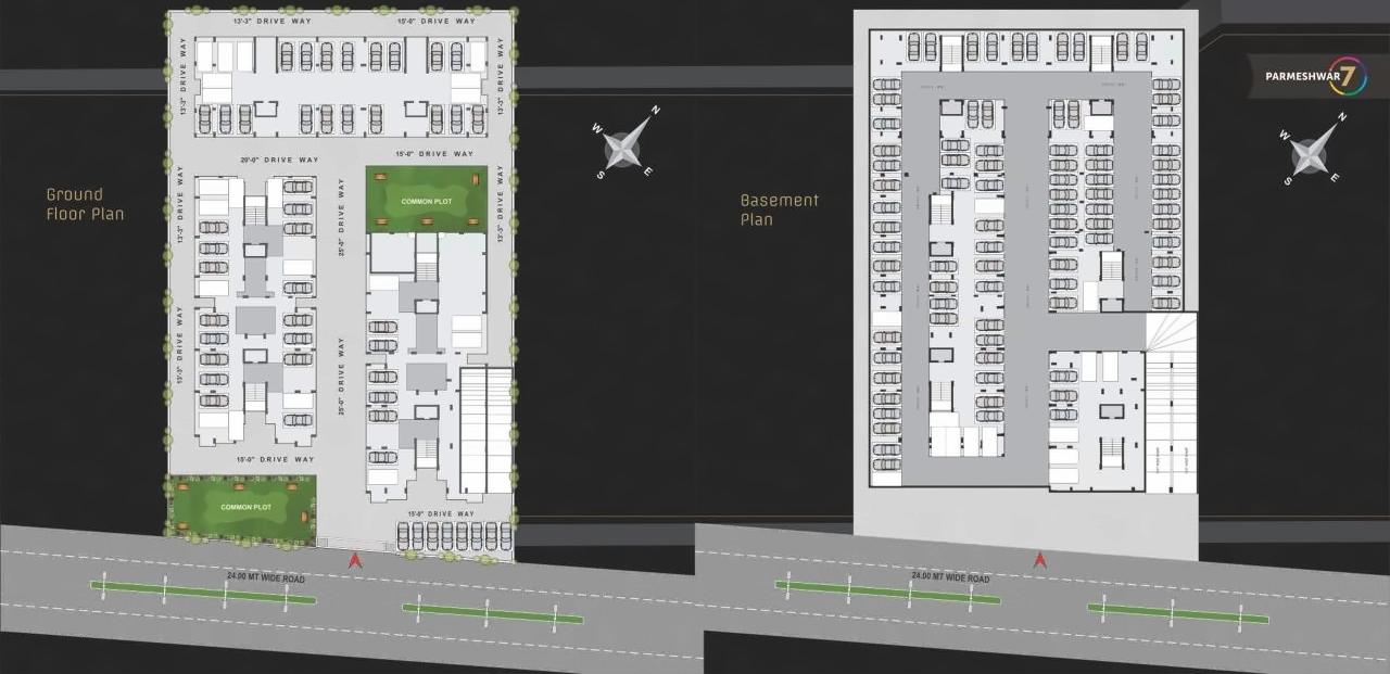 Layout of real estate project Parmeshwar located at Jagatpur, Ahmedabad, Gujarat