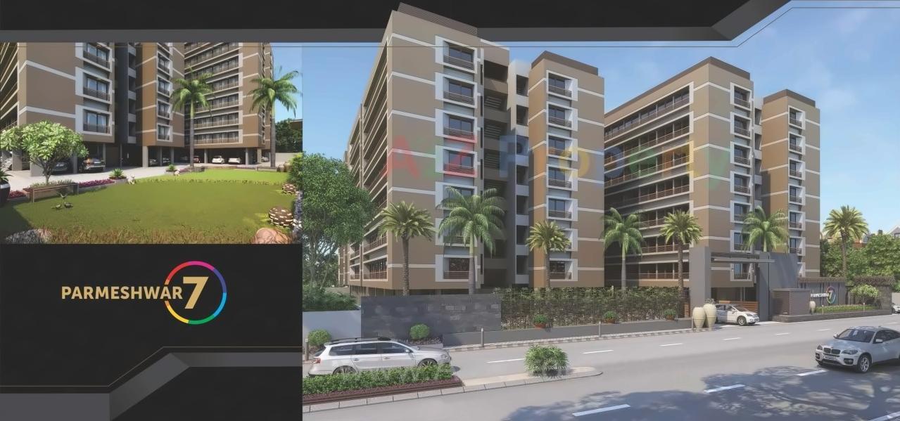 3D Elevation of real estate project Parmeshwar located at Jagatpur, Ahmedabad, Gujarat