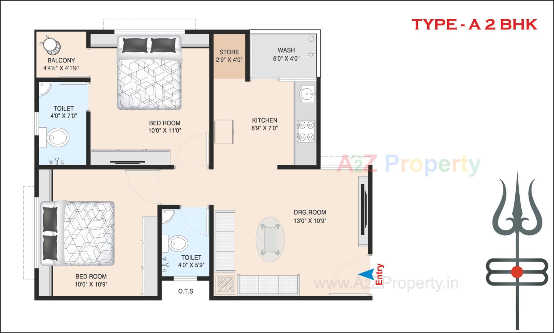 Layout of real estate project Parmeshwar Heights located at Singarva, Ahmedabad, Gujarat