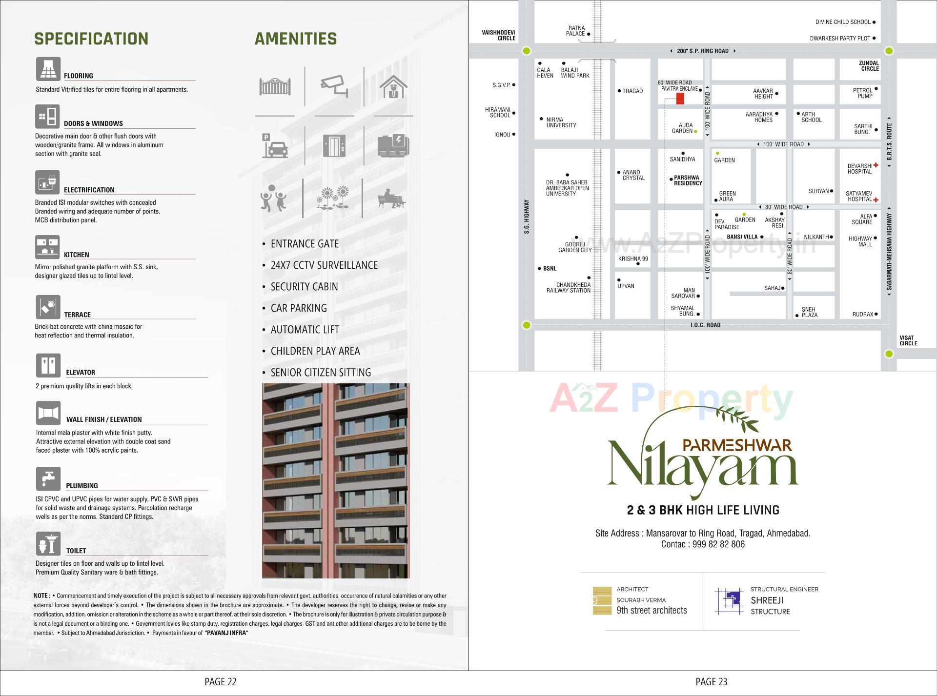  of real estate project Parmeshwar Nilayam located at Tragad, Ahmedabad, Gujarat