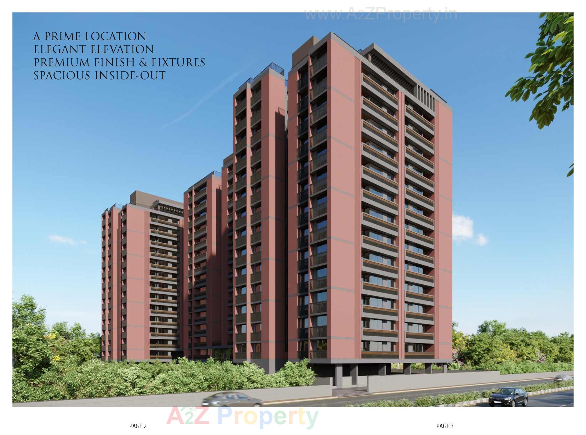 3D Elevation of real estate project Parmeshwar Nilayam located at Tragad, Ahmedabad, Gujarat