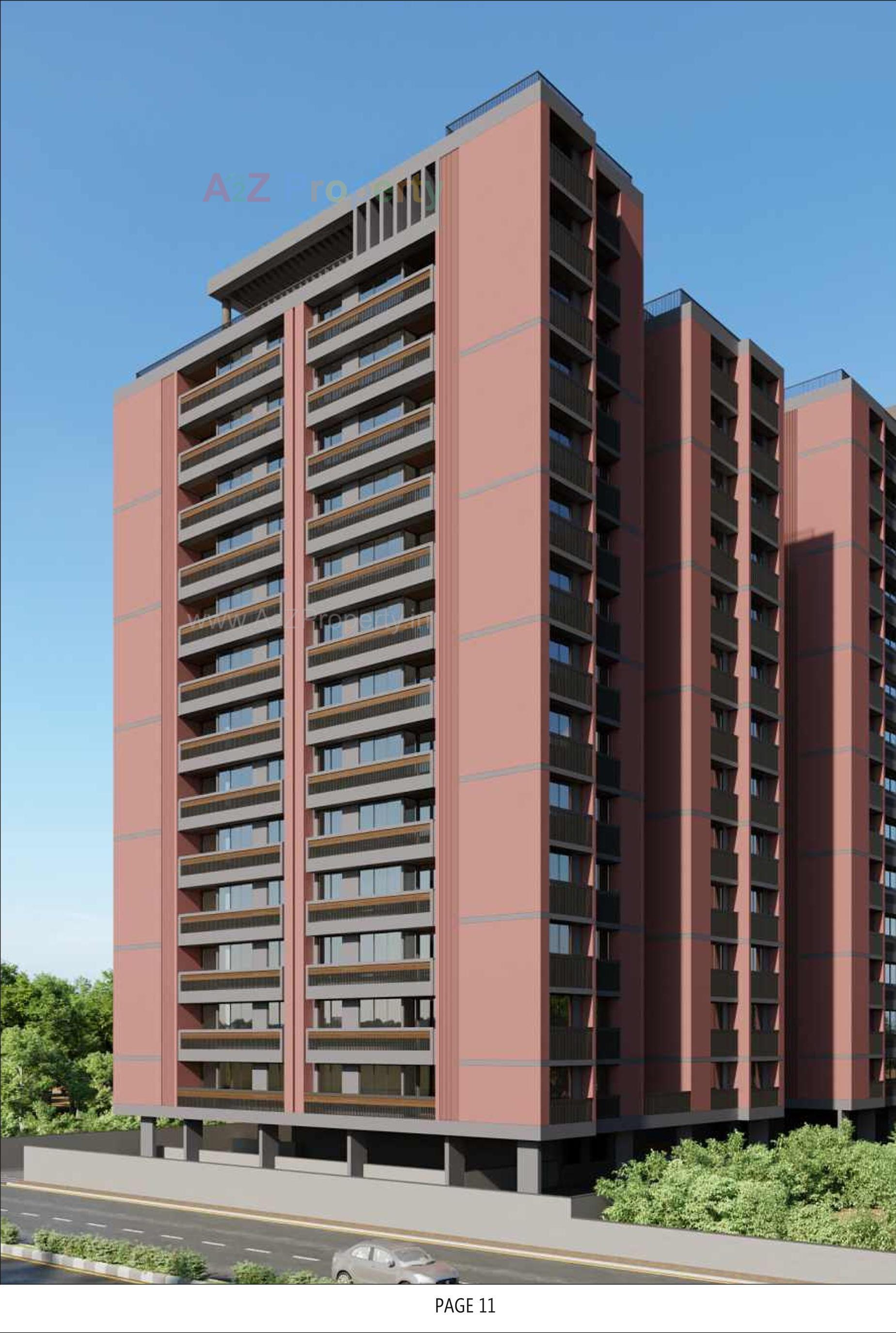 3D Elevation of real estate project Parmeshwar Nilayam located at Tragad, Ahmedabad, Gujarat