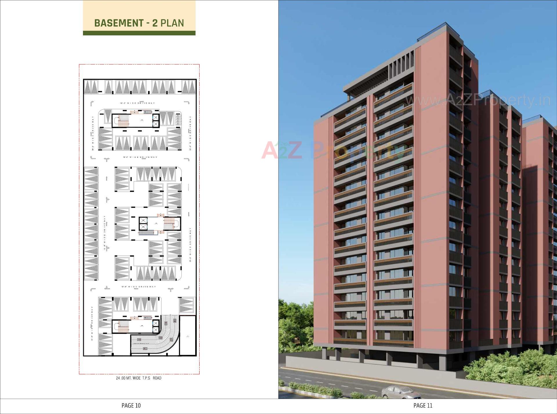 3D Elevation of real estate project Parmeshwar Nilayam located at Tragad, Ahmedabad, Gujarat