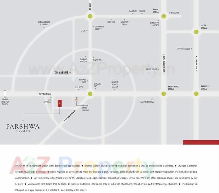  of real estate project Parshwa Homes located at Sanand, Ahmedabad, Gujarat
