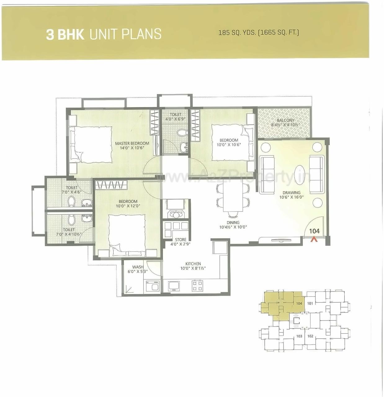 Layout of real estate project Parshwanath Metrocity located at Chandkheda, Ahmedabad, Gujarat