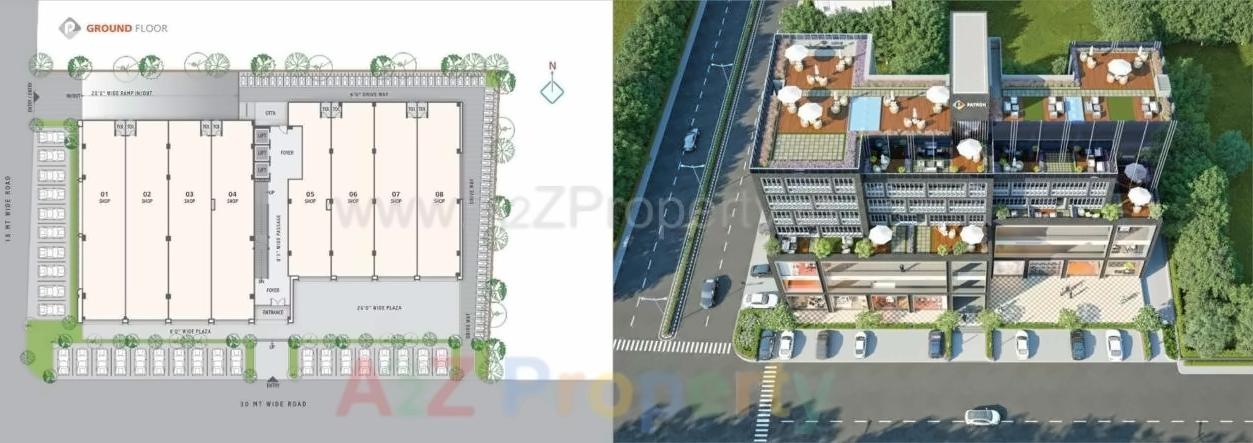 Layout of real estate project Patron located at City, Ahmedabad, Gujarat