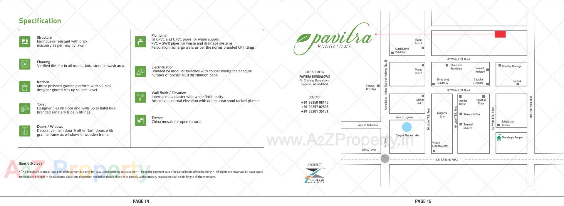  of real estate project Pavitra Bunglows located at Singrava, Ahmedabad, Gujarat