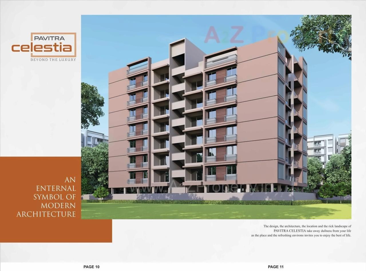 3D Elevation of real estate project Pavitra Celestia located at Khoraj, Ahmedabad, Gujarat