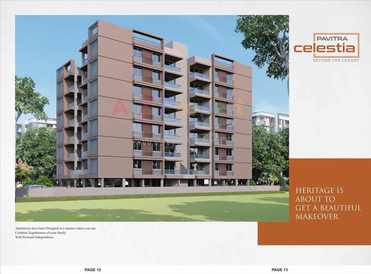 3D Elevation of real estate project Pavitra Celestia located at Khoraj, Ahmedabad, Gujarat
