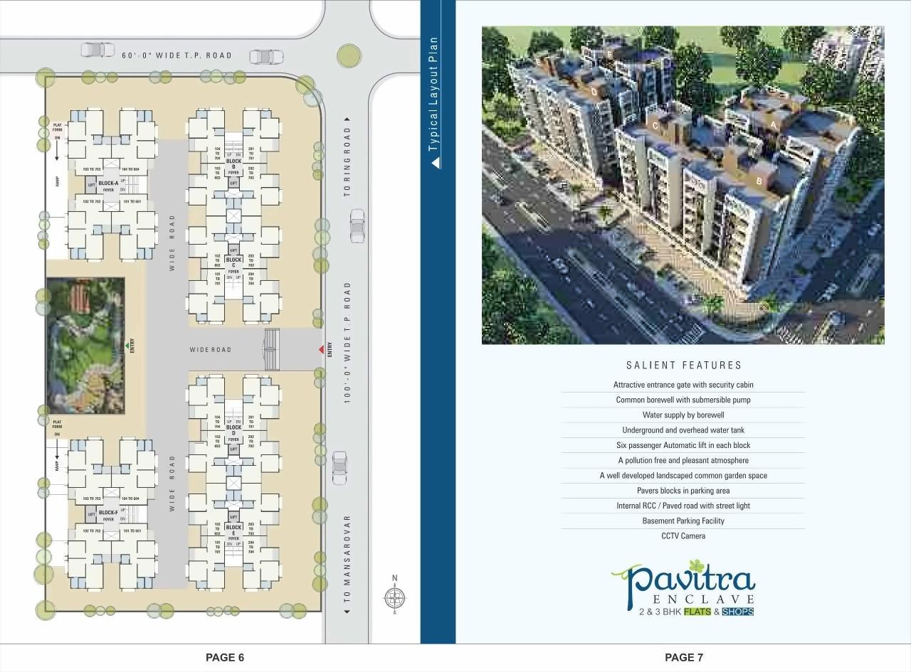 Layout of real estate project Pavitra Enclave located at Tragad, Ahmedabad, Gujarat
