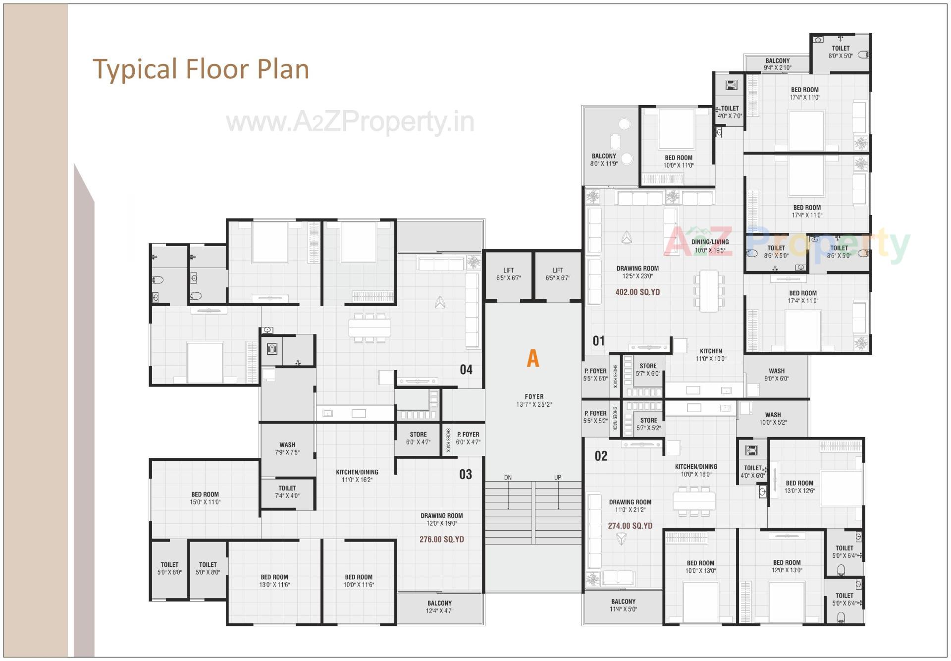Layout of real estate project Pavitra Sky located at Nikol, Ahmedabad, Gujarat