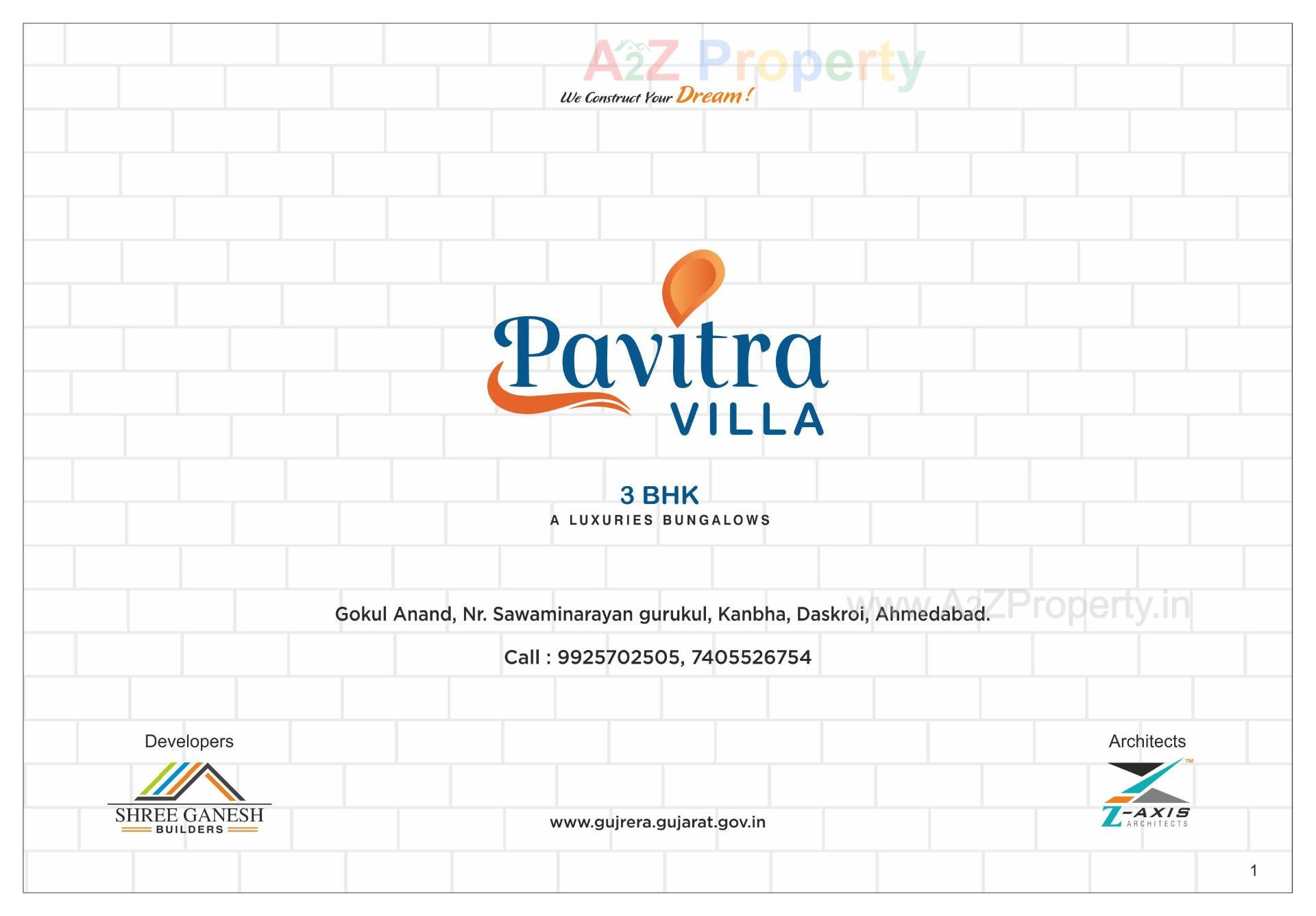  of real estate project Pavitra Villa located at Kanbha, Ahmedabad, Gujarat