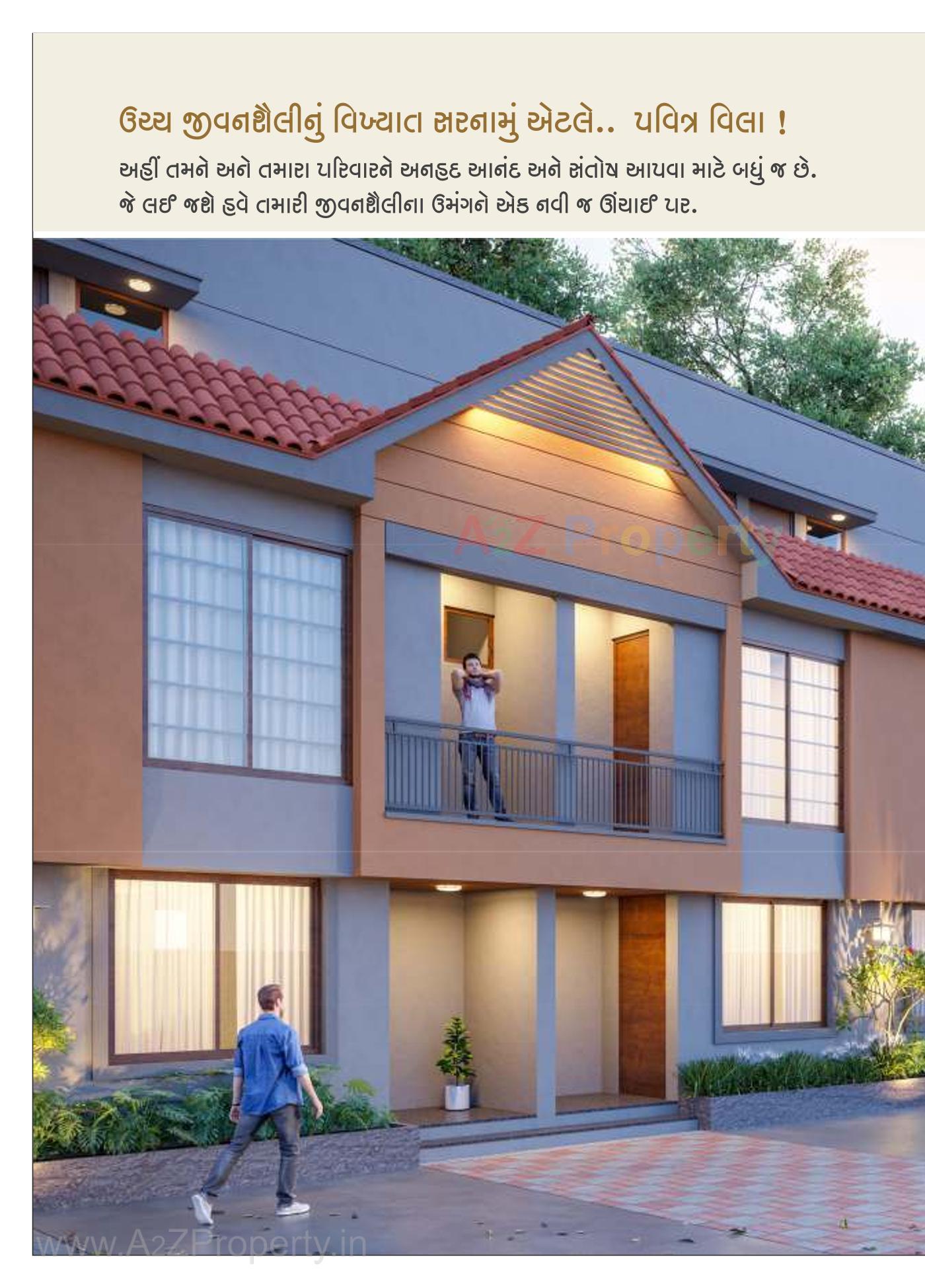 3D Elevation of real estate project Pavitra Villa located at Kanbha, Ahmedabad, Gujarat