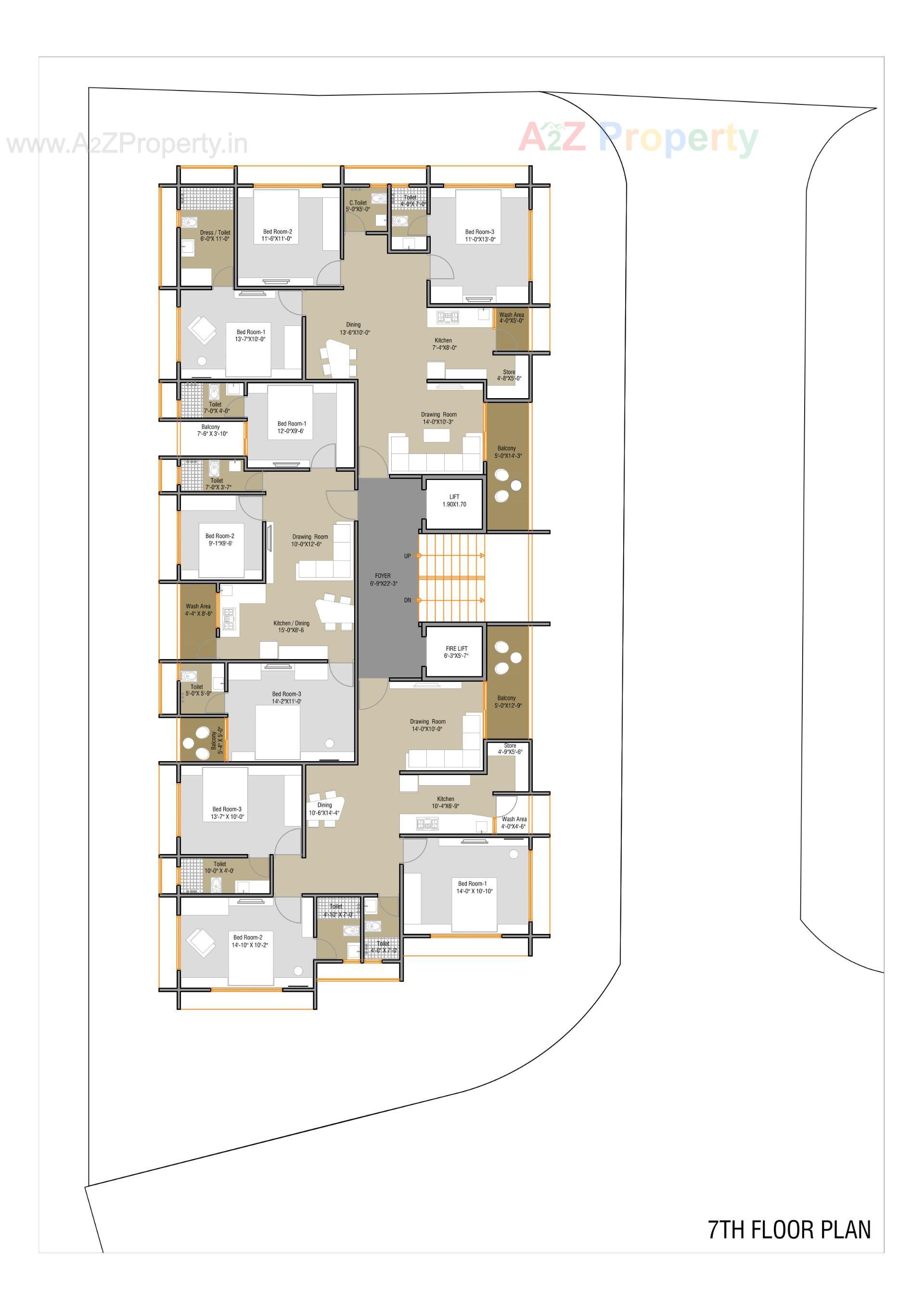 Layout of real estate project Pearl located at Paldi, Ahmedabad, Gujarat