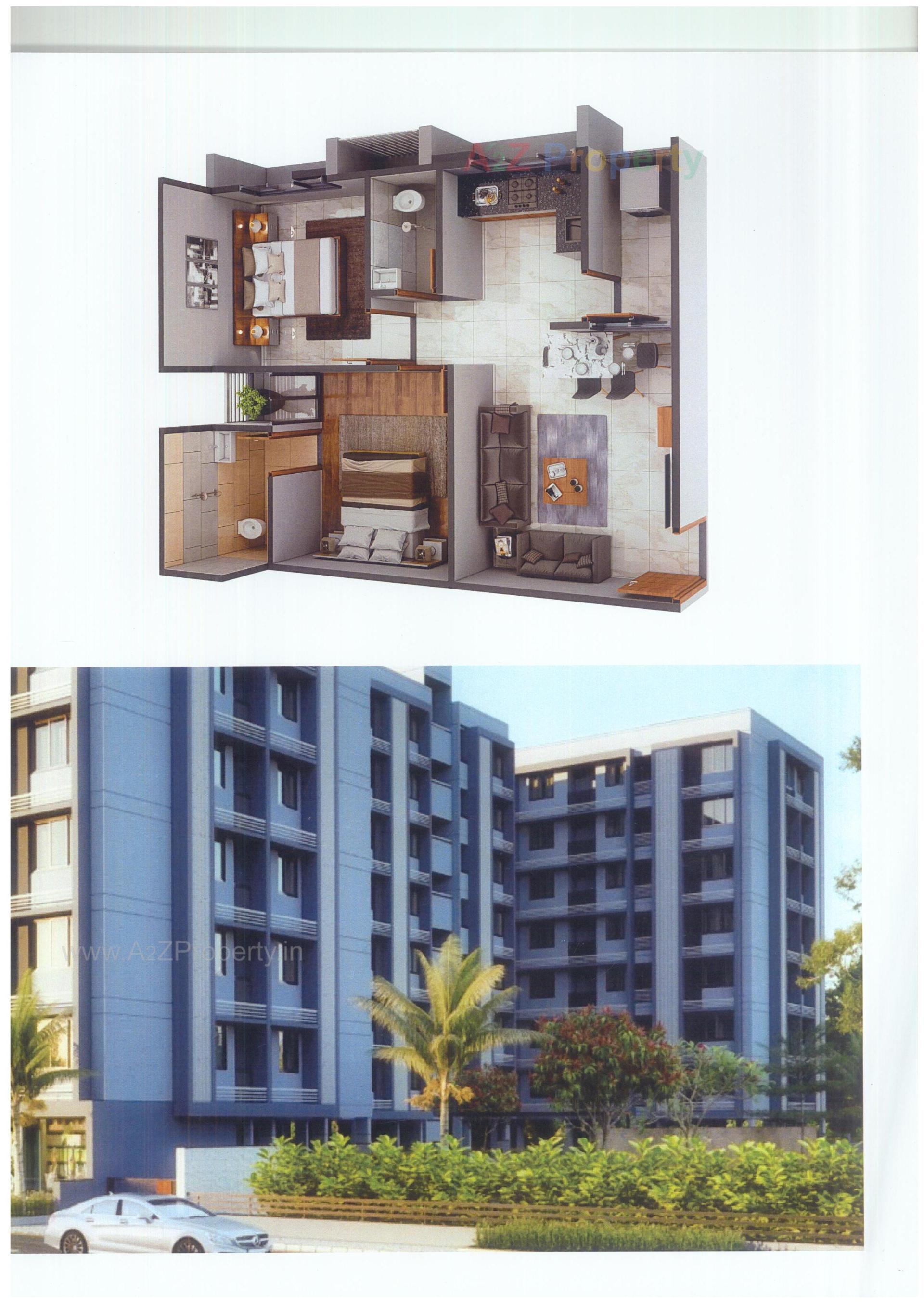 3D Elevation of real estate project Pearl Elegance located at Ahmedabad, Ahmedabad, Gujarat
