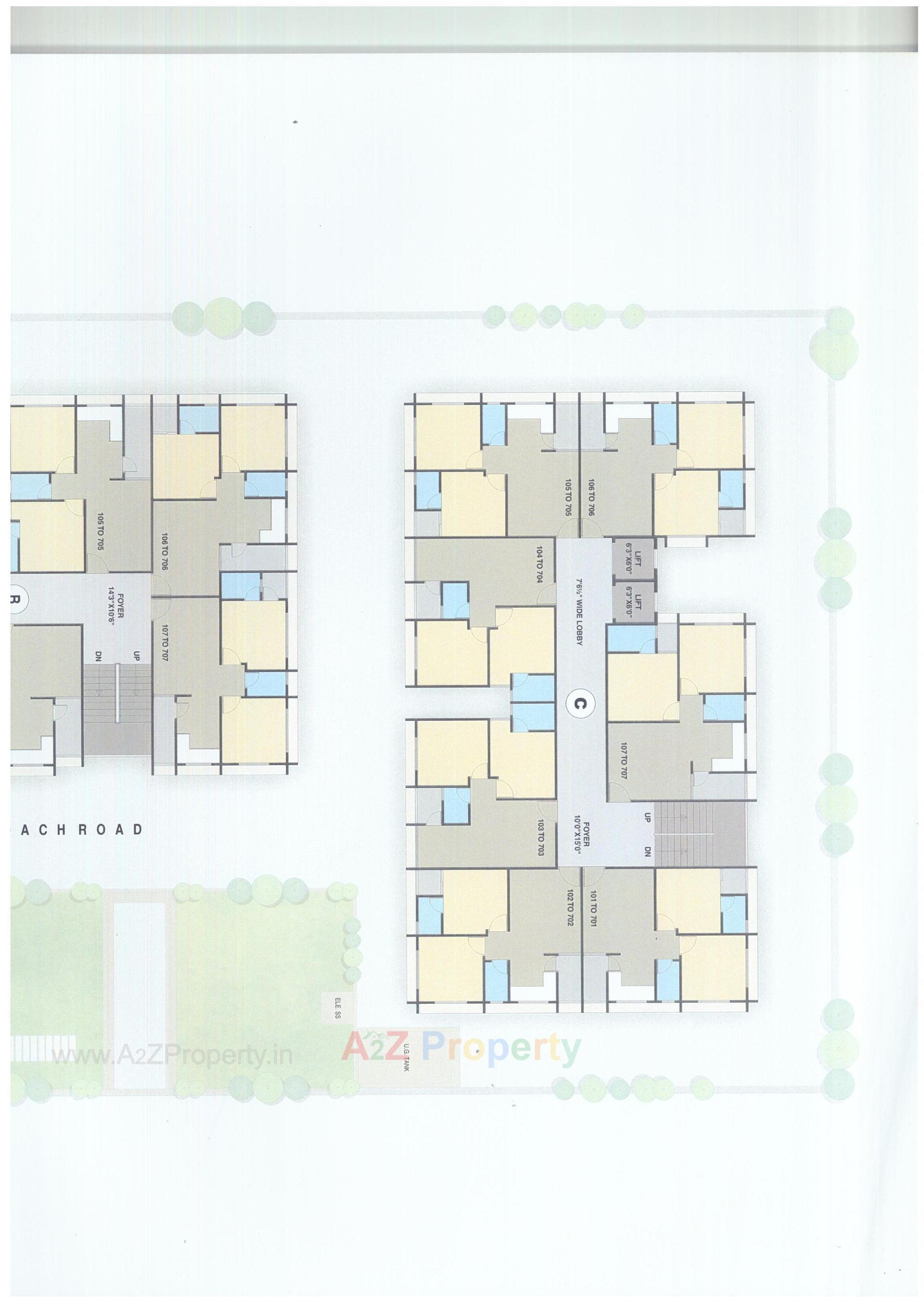 Layout of real estate project Pearl Elegance located at Ahmedabad, Ahmedabad, Gujarat