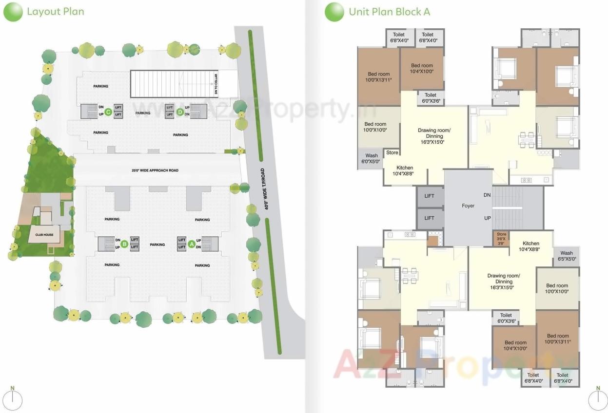 Layout of real estate project Pearl Heights located at Naroda, Ahmedabad, Gujarat