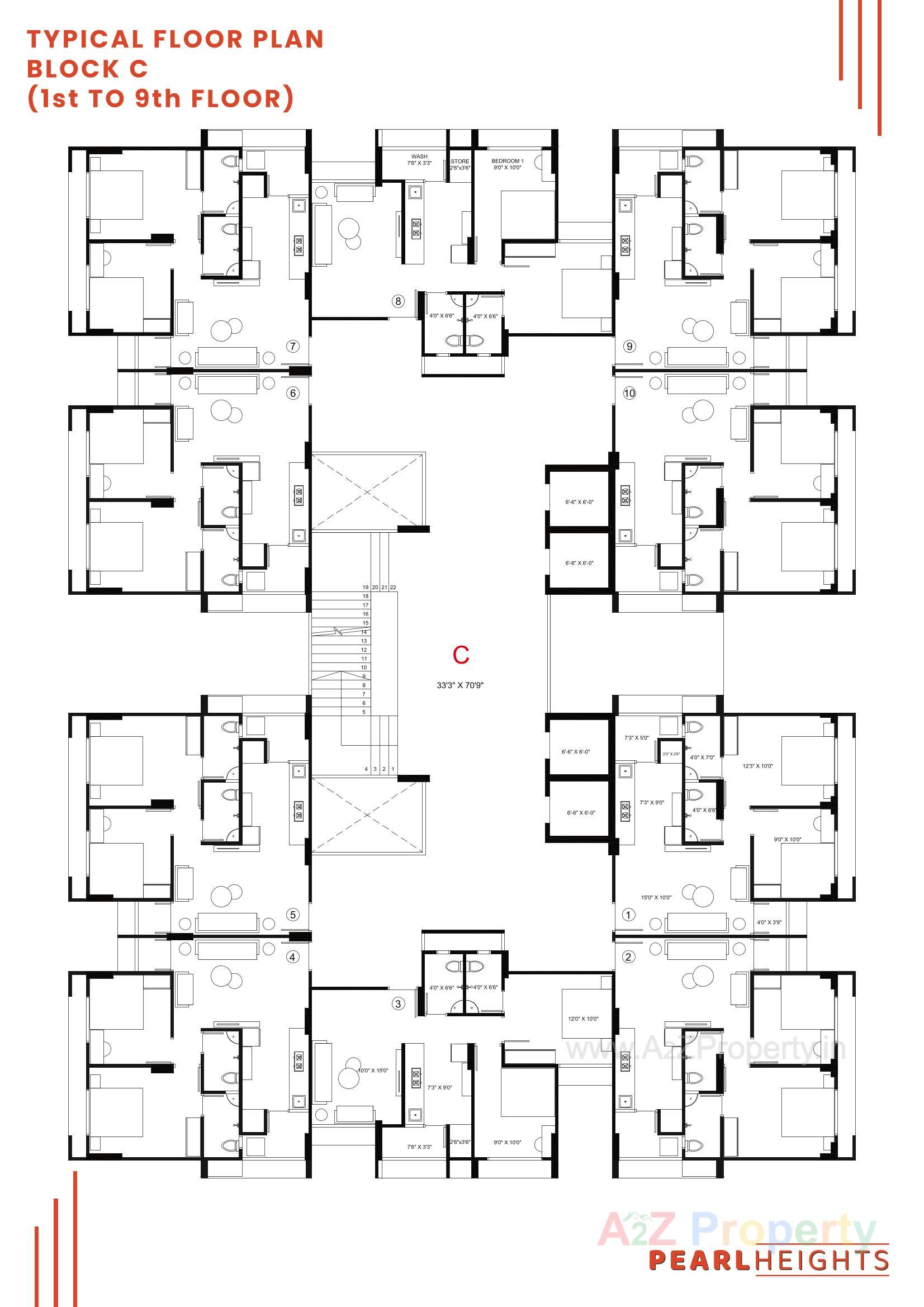 Layout of real estate project Pearl Heights located at Ahmedabad, Ahmedabad, Gujarat