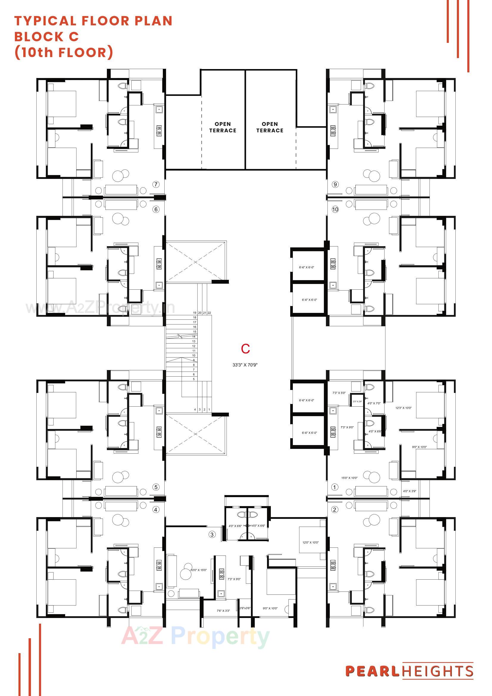 Layout of real estate project Pearl Heights located at Ahmedabad, Ahmedabad, Gujarat