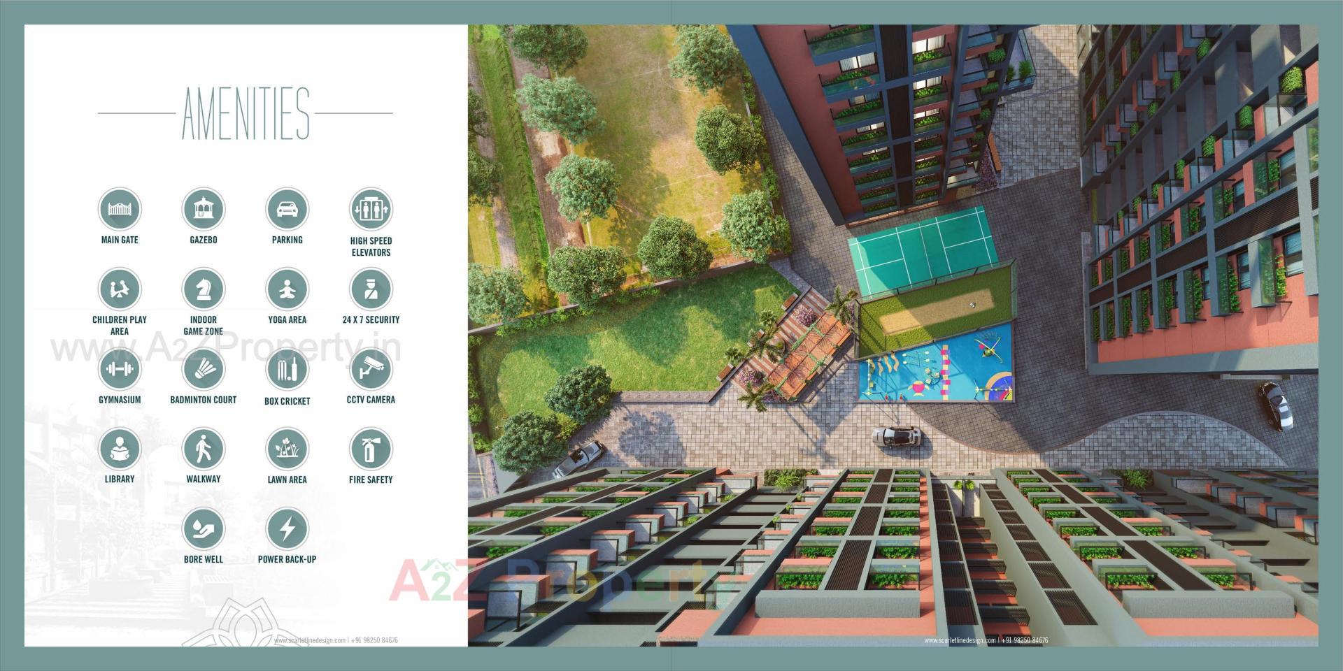 3D Elevation of real estate project Pearl1 located at Shilaj, Ahmedabad, Gujarat