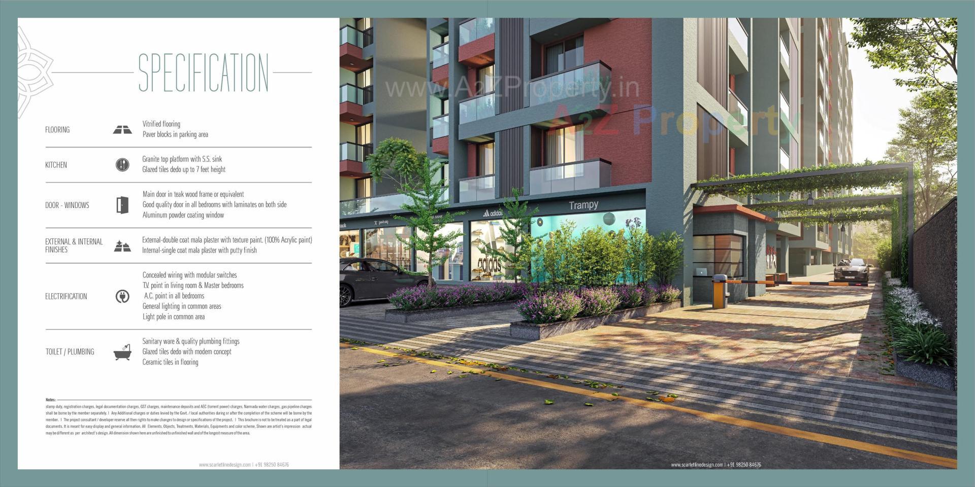 3D Elevation of real estate project Pearl1 located at Shilaj, Ahmedabad, Gujarat