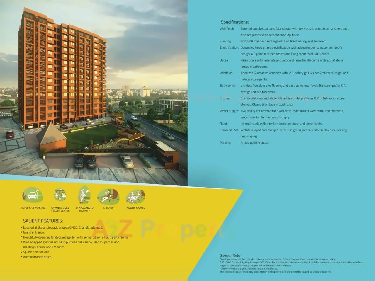 3D Elevation of real estate project Pebble Bay located at City, Ahmedabad, Gujarat