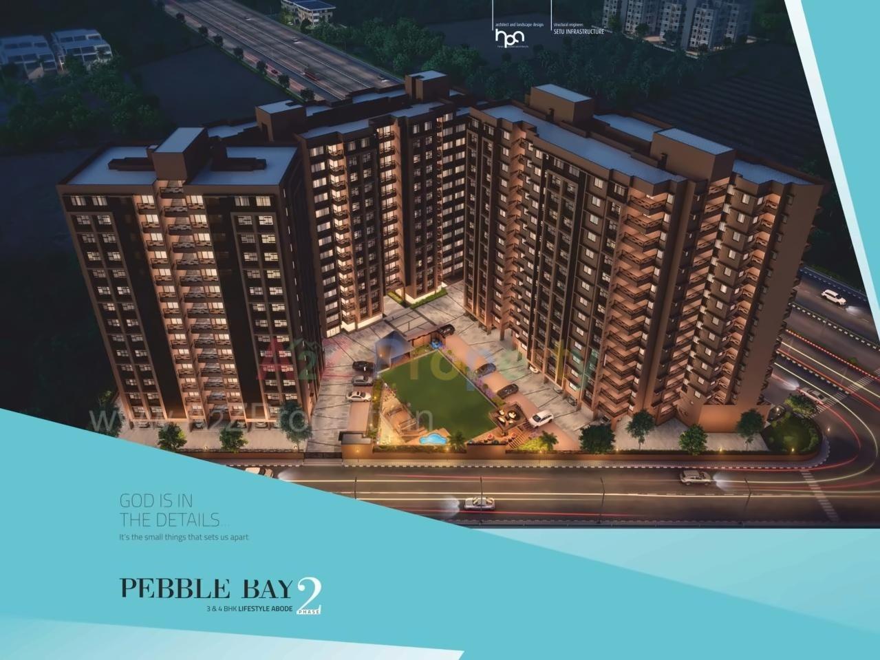 3D Elevation of real estate project Pebble Bay located at City, Ahmedabad, Gujarat